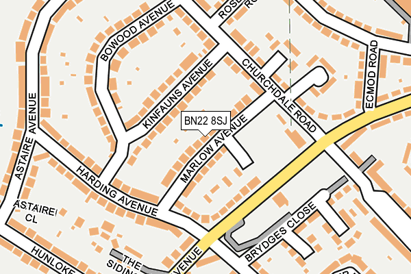 BN22 8SJ map - OS OpenMap – Local (Ordnance Survey)