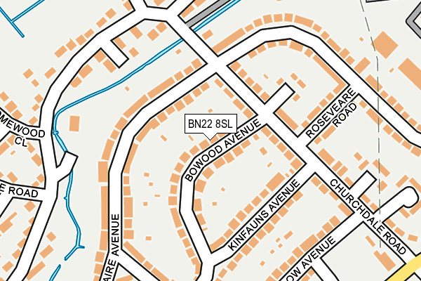 BN22 8SL map - OS OpenMap – Local (Ordnance Survey)