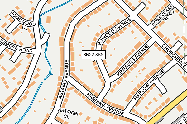 BN22 8SN map - OS OpenMap – Local (Ordnance Survey)