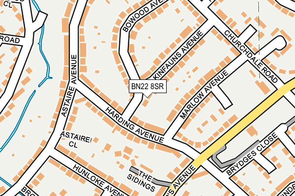 BN22 8SR map - OS OpenMap – Local (Ordnance Survey)