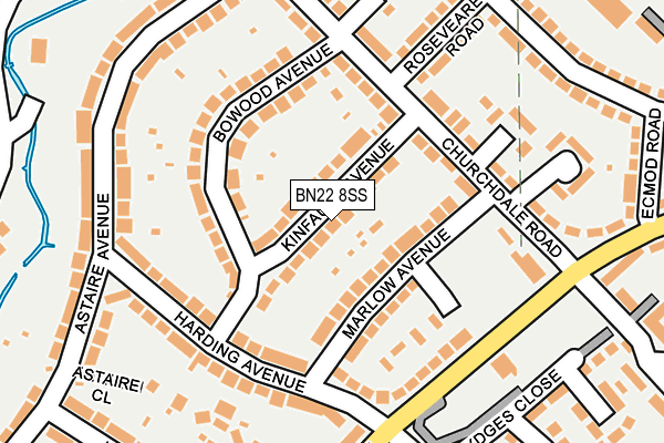 BN22 8SS map - OS OpenMap – Local (Ordnance Survey)