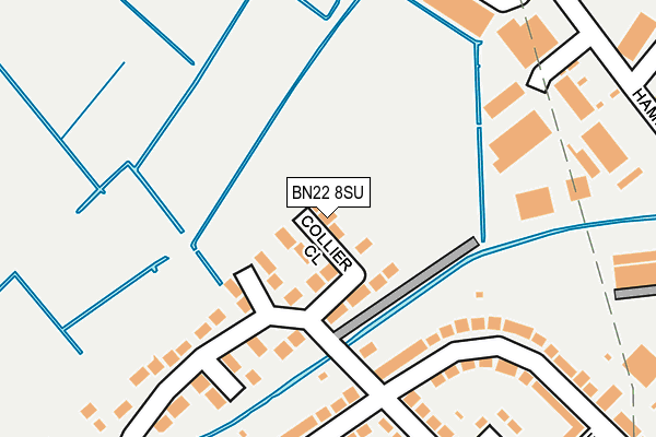BN22 8SU map - OS OpenMap – Local (Ordnance Survey)