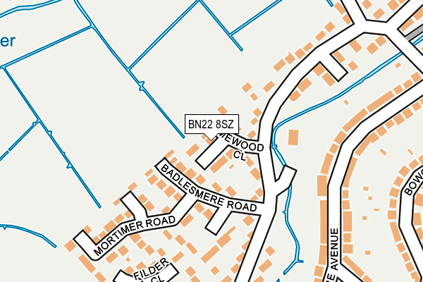 BN22 8SZ map - OS OpenMap – Local (Ordnance Survey)