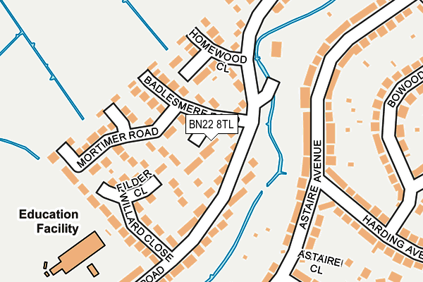BN22 8TL map - OS OpenMap – Local (Ordnance Survey)