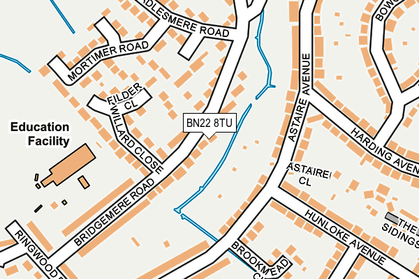 BN22 8TU map - OS OpenMap – Local (Ordnance Survey)