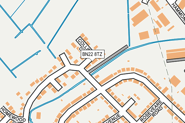 BN22 8TZ map - OS OpenMap – Local (Ordnance Survey)