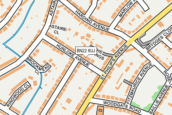 BN22 8UJ map - OS OpenMap – Local (Ordnance Survey)