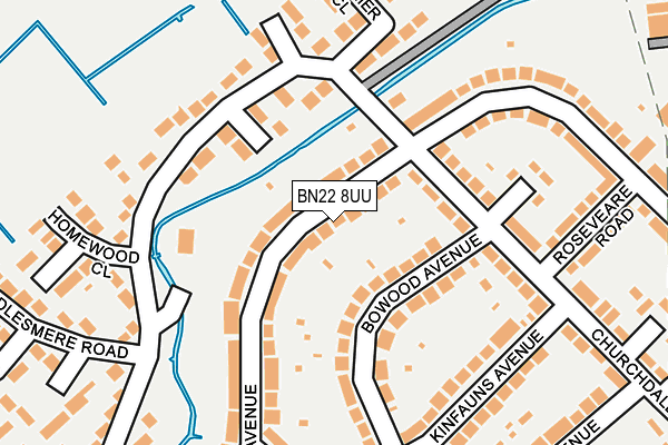 BN22 8UU map - OS OpenMap – Local (Ordnance Survey)