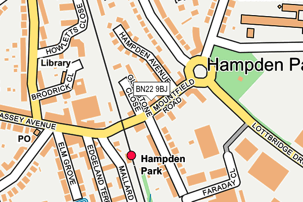 BN22 9BJ map - OS OpenMap – Local (Ordnance Survey)