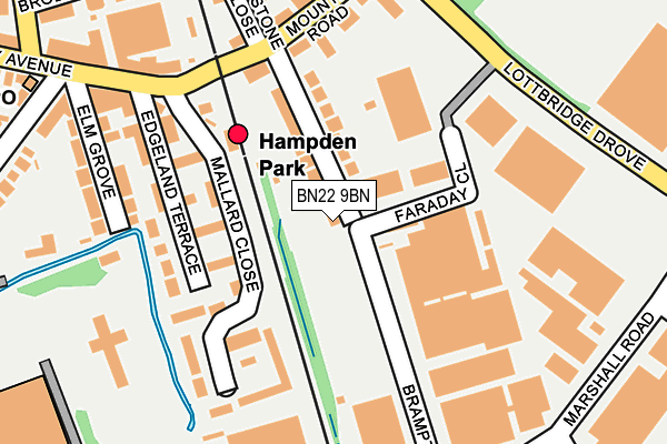 BN22 9BN map - OS OpenMap – Local (Ordnance Survey)