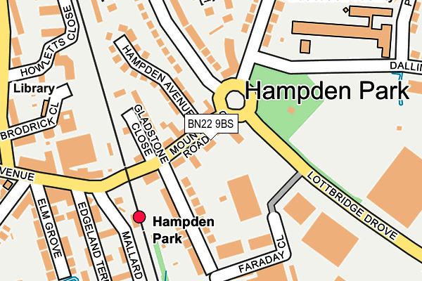 BN22 9BS map - OS OpenMap – Local (Ordnance Survey)