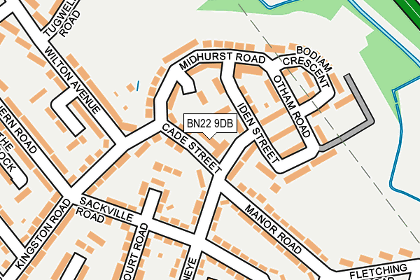 BN22 9DB map - OS OpenMap – Local (Ordnance Survey)