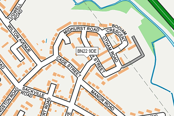 BN22 9DE map - OS OpenMap – Local (Ordnance Survey)