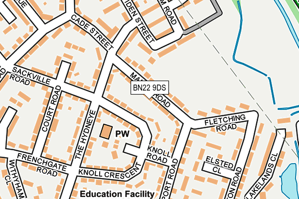 BN22 9DS map - OS OpenMap – Local (Ordnance Survey)