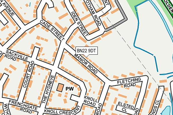 BN22 9DT map - OS OpenMap – Local (Ordnance Survey)