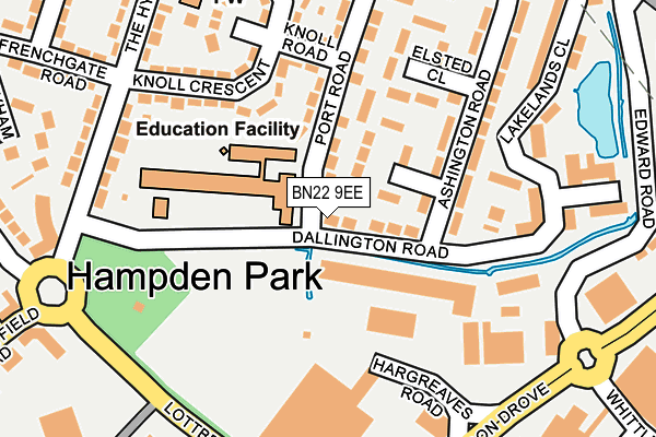 BN22 9EE map - OS OpenMap – Local (Ordnance Survey)