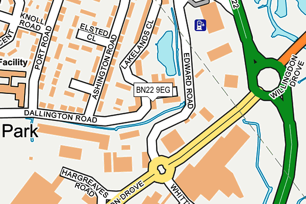 BN22 9EG map - OS OpenMap – Local (Ordnance Survey)