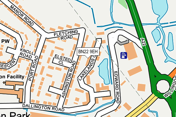 BN22 9EH map - OS OpenMap – Local (Ordnance Survey)