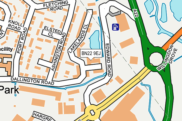 BN22 9EJ map - OS OpenMap – Local (Ordnance Survey)