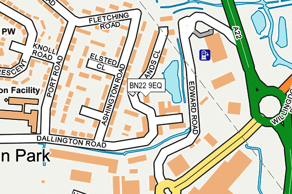 BN22 9EQ map - OS OpenMap – Local (Ordnance Survey)