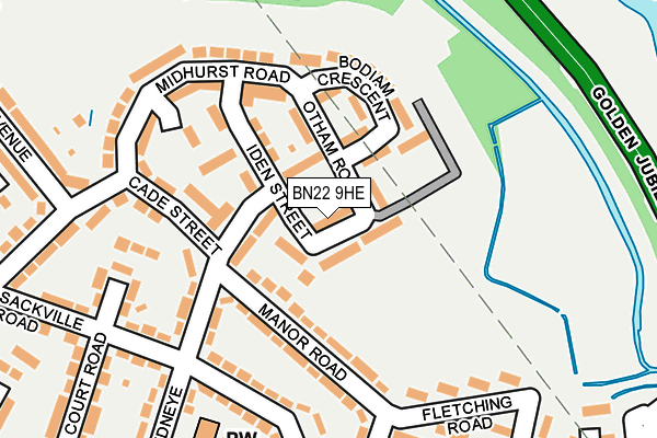 BN22 9HE map - OS OpenMap – Local (Ordnance Survey)
