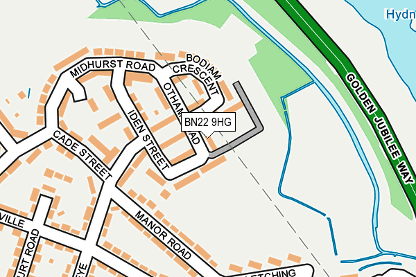 BN22 9HG map - OS OpenMap – Local (Ordnance Survey)