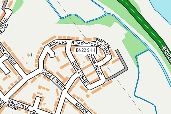BN22 9HH map - OS OpenMap – Local (Ordnance Survey)