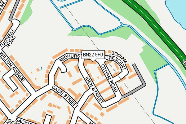 BN22 9HJ map - OS OpenMap – Local (Ordnance Survey)