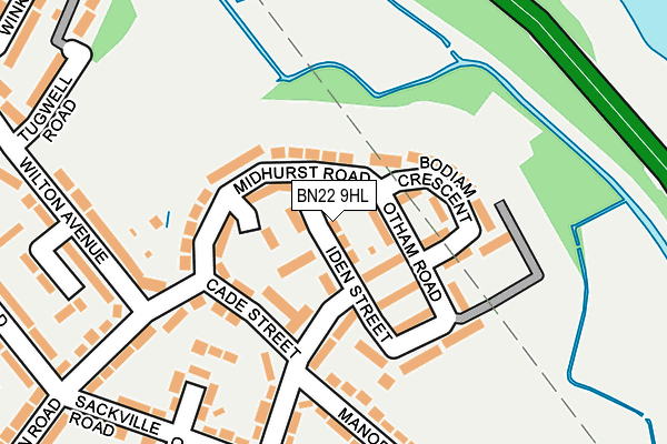 BN22 9HL map - OS OpenMap – Local (Ordnance Survey)