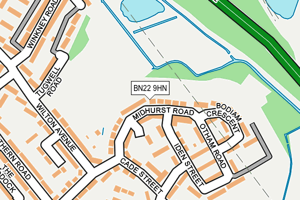 BN22 9HN map - OS OpenMap – Local (Ordnance Survey)