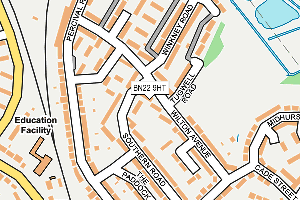 BN22 9HT map - OS OpenMap – Local (Ordnance Survey)