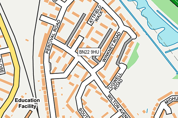 BN22 9HU map - OS OpenMap – Local (Ordnance Survey)