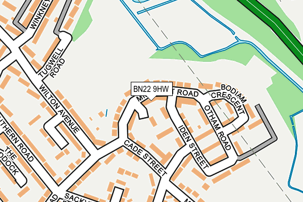 BN22 9HW map - OS OpenMap – Local (Ordnance Survey)