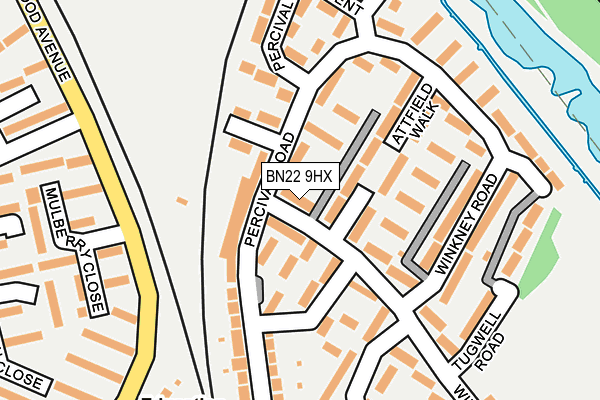 BN22 9HX map - OS OpenMap – Local (Ordnance Survey)