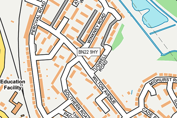 BN22 9HY map - OS OpenMap – Local (Ordnance Survey)