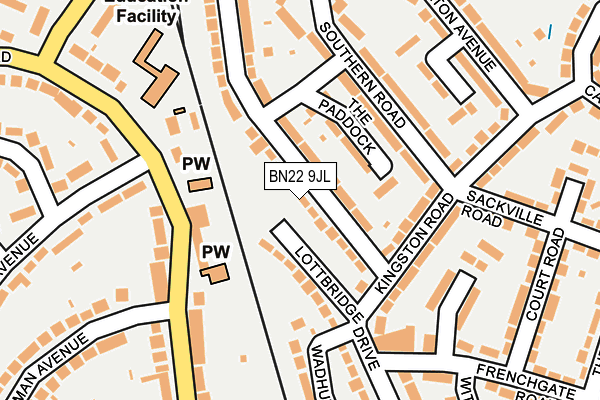 BN22 9JL map - OS OpenMap – Local (Ordnance Survey)