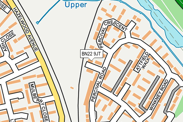 BN22 9JT map - OS OpenMap – Local (Ordnance Survey)