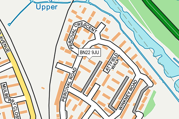 BN22 9JU map - OS OpenMap – Local (Ordnance Survey)