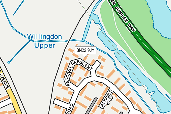 BN22 9JY map - OS OpenMap – Local (Ordnance Survey)