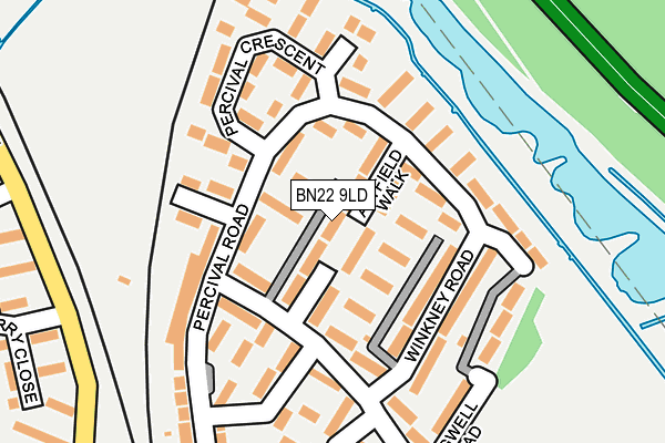 BN22 9LD map - OS OpenMap – Local (Ordnance Survey)