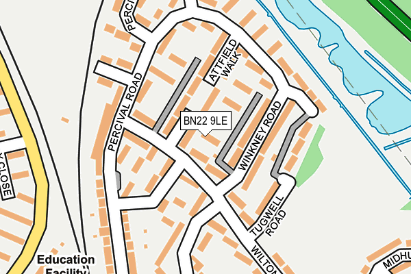 BN22 9LE map - OS OpenMap – Local (Ordnance Survey)