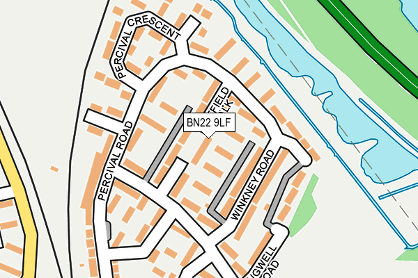 BN22 9LF map - OS OpenMap – Local (Ordnance Survey)