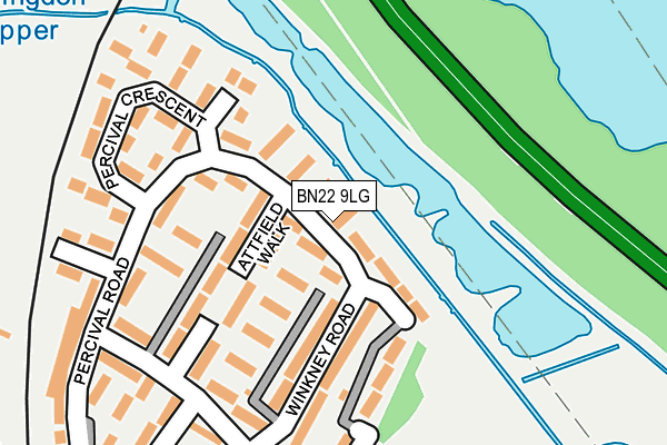 BN22 9LG map - OS OpenMap – Local (Ordnance Survey)