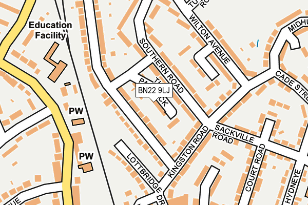 BN22 9LJ map - OS OpenMap – Local (Ordnance Survey)