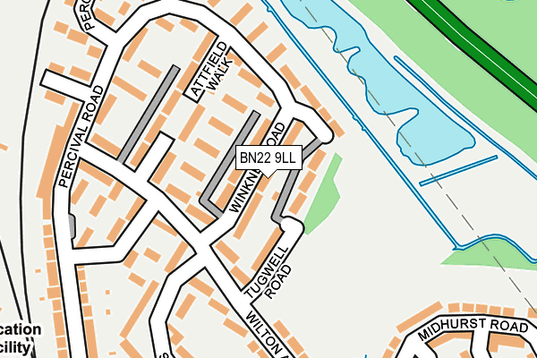 BN22 9LL map - OS OpenMap – Local (Ordnance Survey)