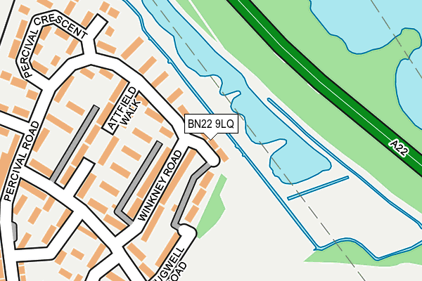 BN22 9LQ map - OS OpenMap – Local (Ordnance Survey)