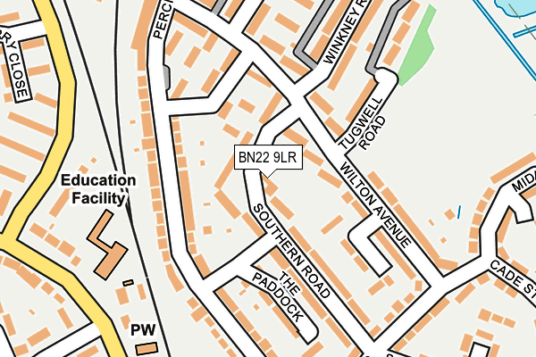 BN22 9LR map - OS OpenMap – Local (Ordnance Survey)