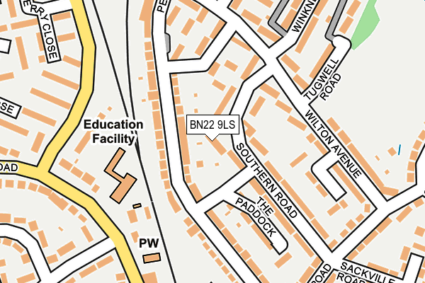 BN22 9LS map - OS OpenMap – Local (Ordnance Survey)