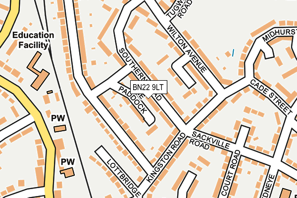 BN22 9LT map - OS OpenMap – Local (Ordnance Survey)