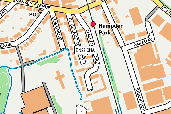 BN22 9NA map - OS OpenMap – Local (Ordnance Survey)